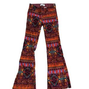 Free People Colorful Flare Pants